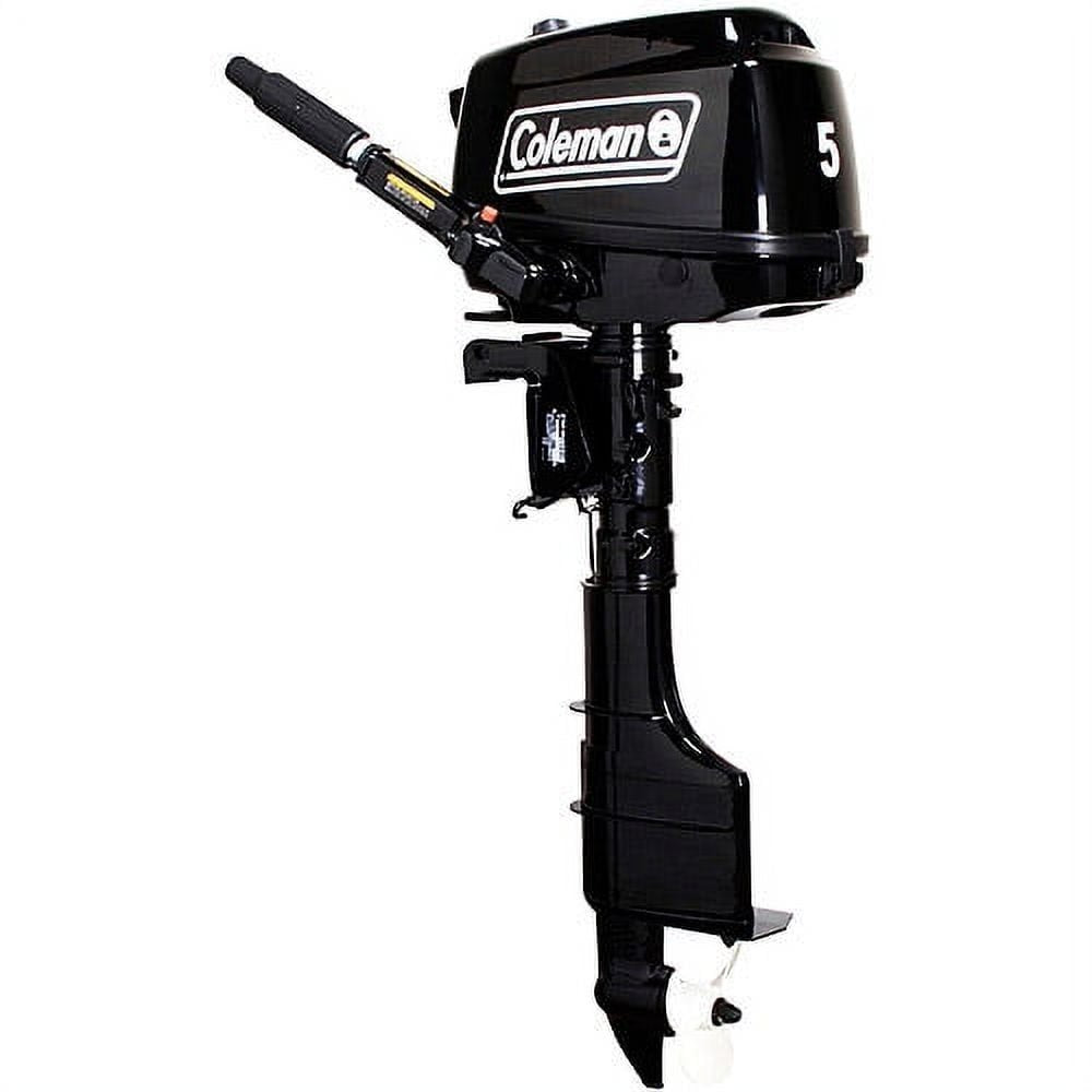 coleman powersports 5 hp 4 stroke outboard boat motor with easy pull start f5bms