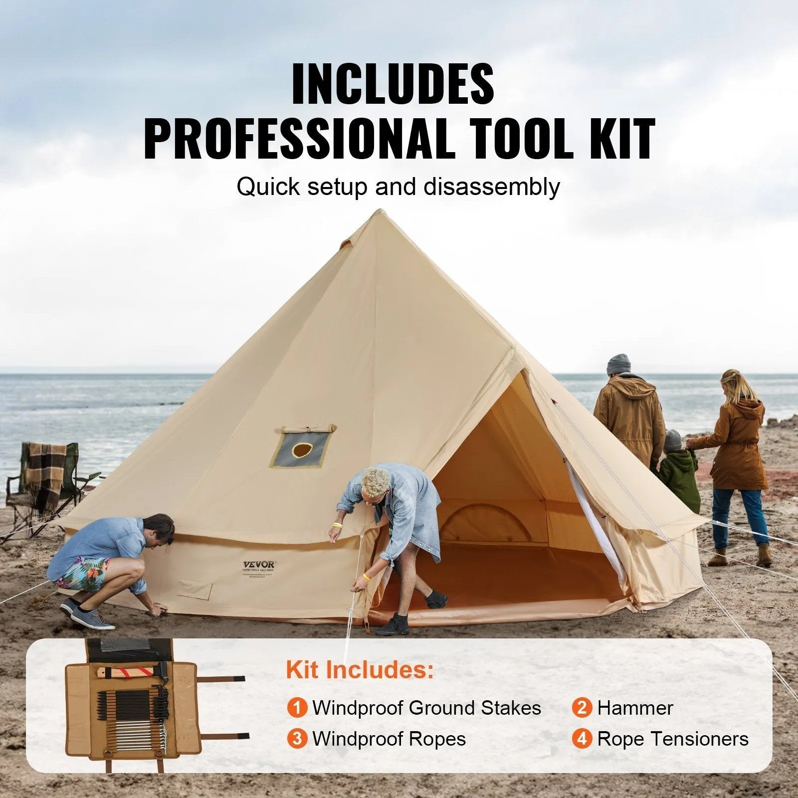 135 vevor canvas bell tent