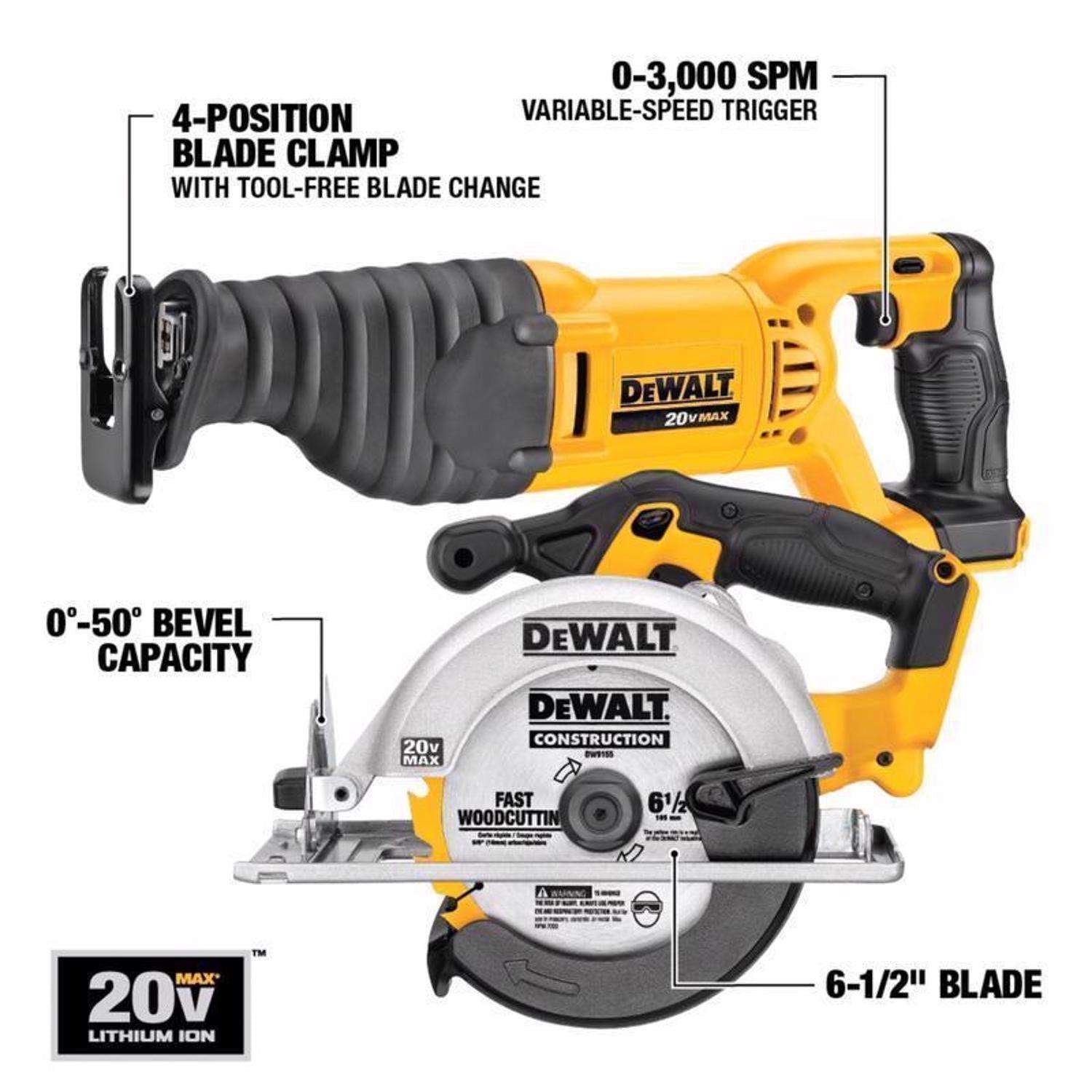 160f7da9-286f-458f-afed-f8aada90e2b8 20 volt max lithium ion cordless 7 tool combo kit with 2.0 ah battery, 5.0 ah battery and charger