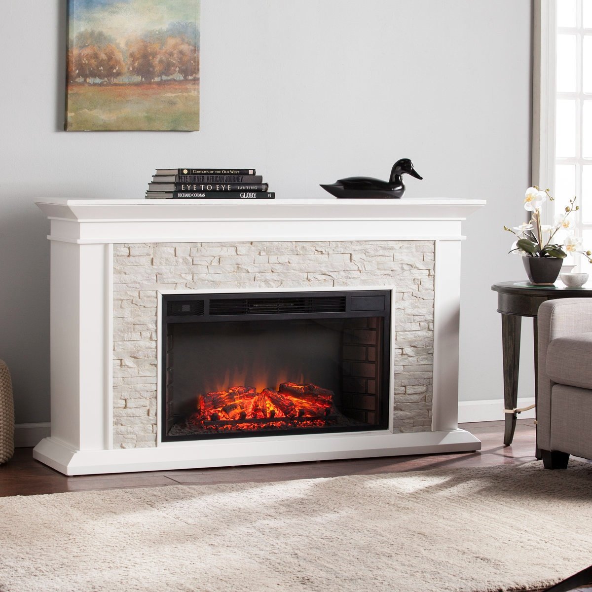 ceonna electric fireplace winston porter finish