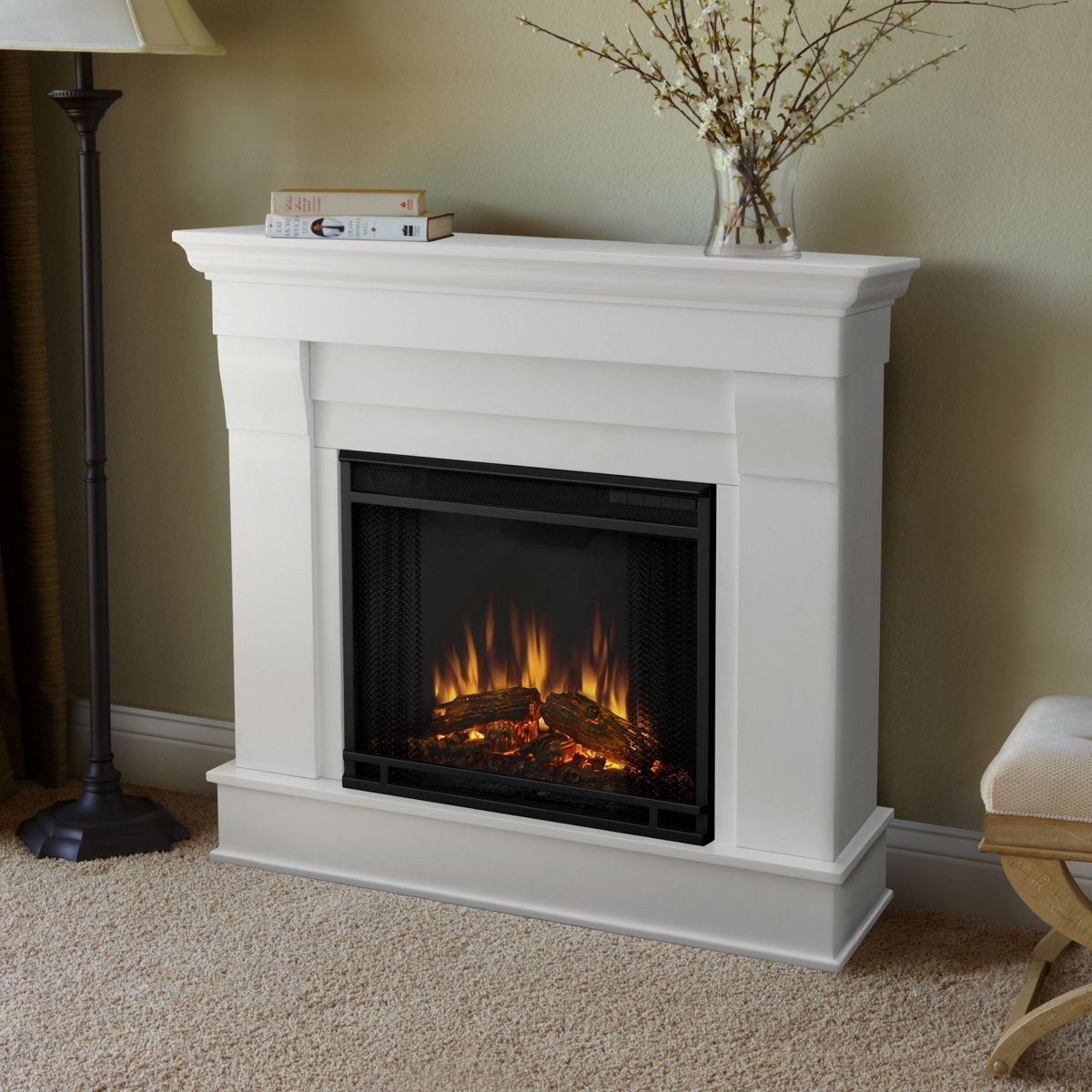 real flame chateau electric fireplace