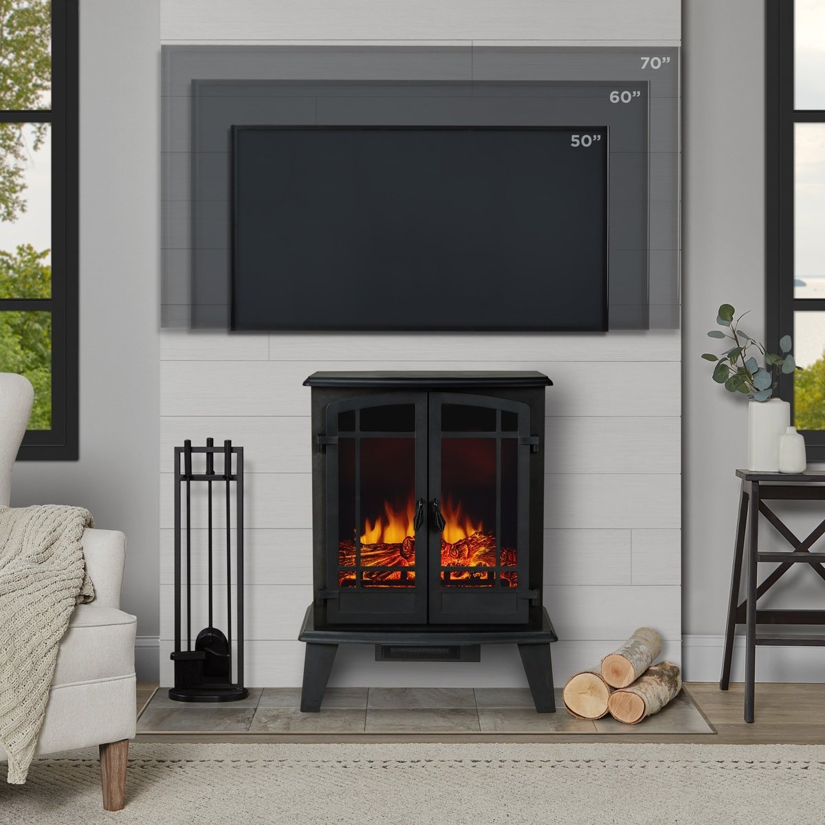 25-1 real flame foster 25″ electric fireplace