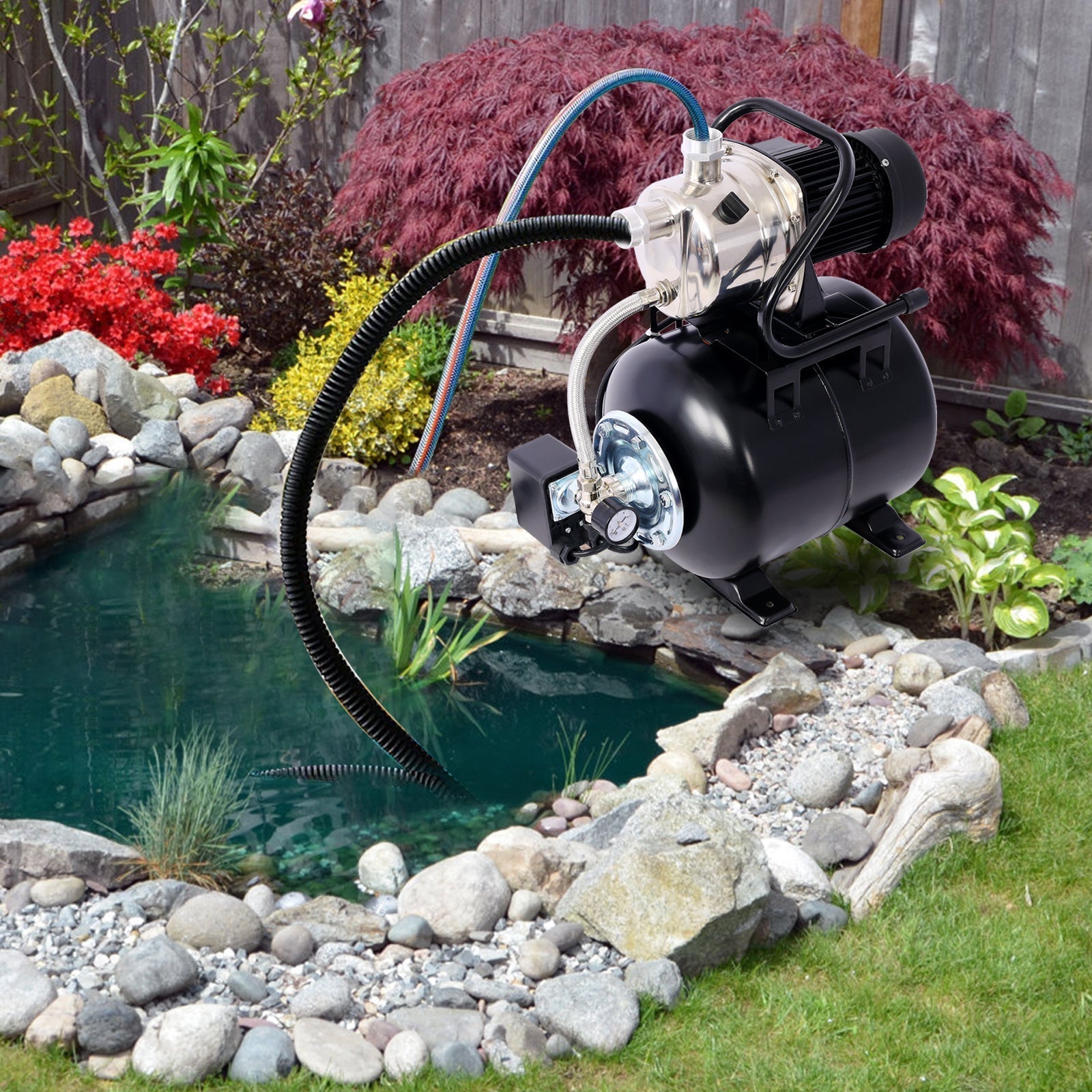 26270d75-1346-4b66-bda7-d2377009c98c 1.6hp shallow well pump with 5 gallon pressure tank – automatic water booster, garden & irrigation pump