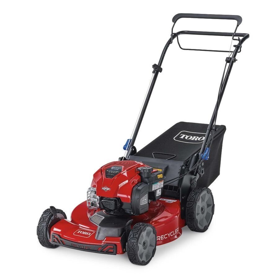 283 toro 22″ smartstow recycler self propelled gas lawn mower 21445