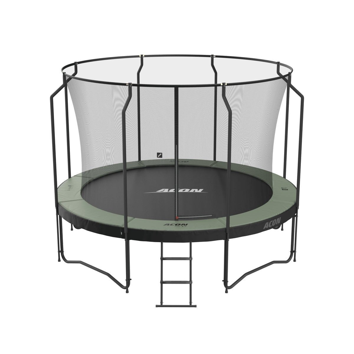 acon air 12ft round trampoline with premium net and ladder