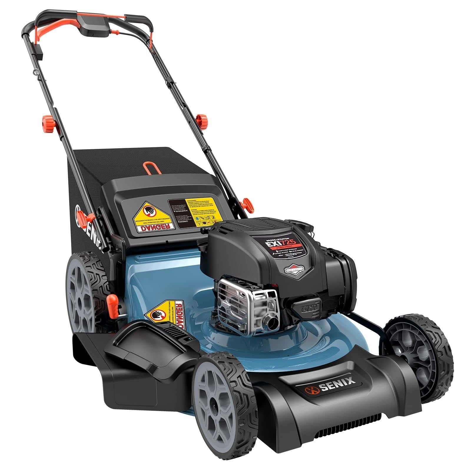 senix lssg h2 22 inch self propelled gas lawn mower with 163 cc 4 cycle engine