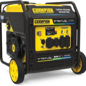champion 201176 9000w tri fuel open frame inverter generator