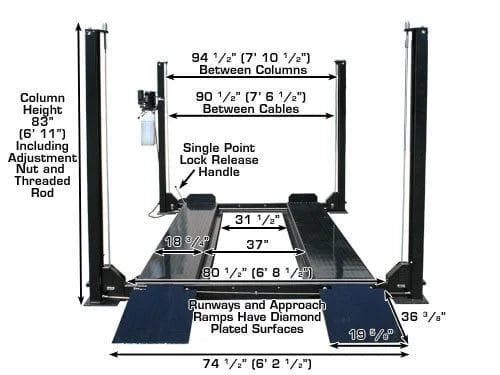 4-10 atlas garage pro8000 8,000 lb 4 post lift