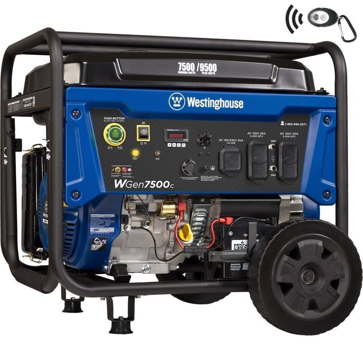 westinghouse wgen7500c 9500 peak watt portable generator