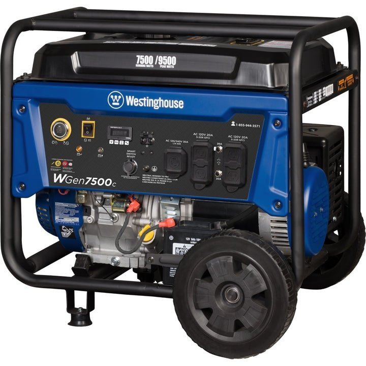 410 westinghouse wgen7500c 9500 peak watt portable generator