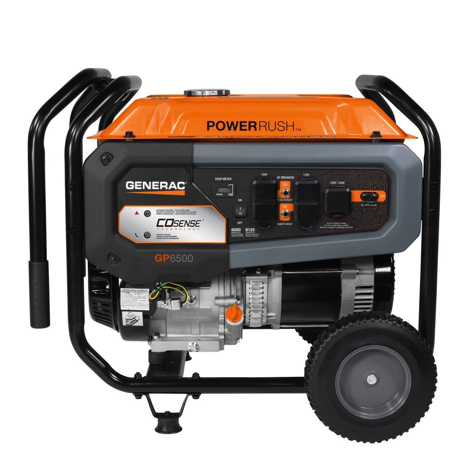 431 generac 8125/6500 watt portable generator
