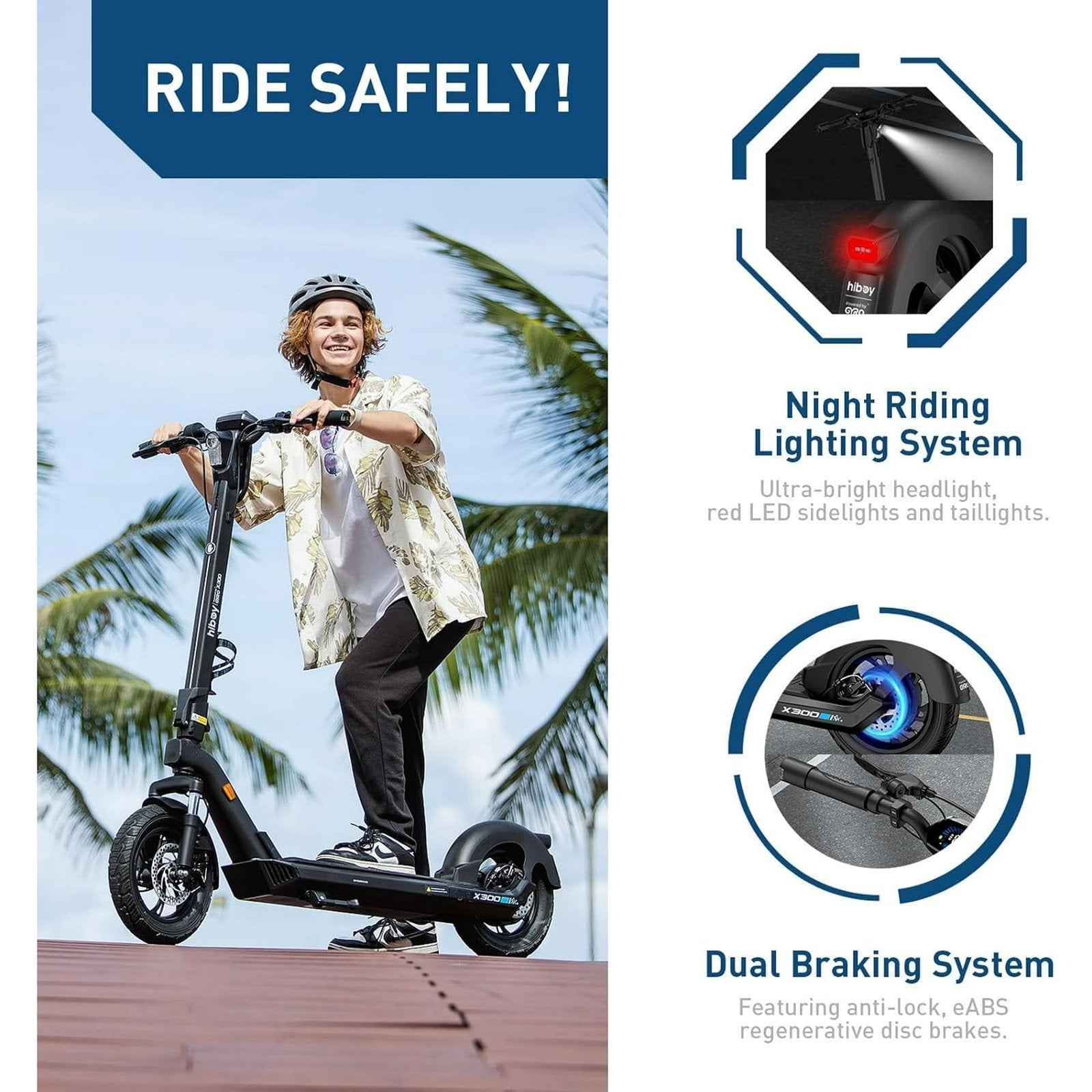 437d1bf5-78b5-479f-b342-36fff26e3775.179d524e8bc88bf08f075e8eb8cd72c4 hiboy x300 electric scooter, 700w peak motor, 12″ pneumatic tires, 23 mph & 38 miles range, folding commuter electric scooter for adults