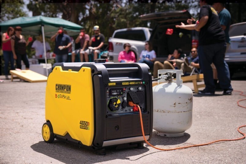 451 champion 200994 3650/4650w dual fuel inverter generator