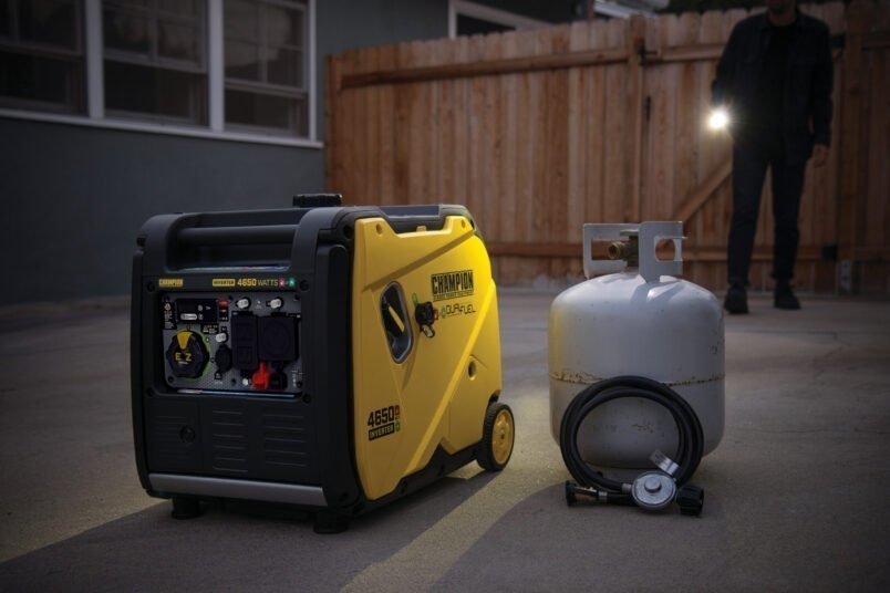 452 champion 200994 3650/4650w dual fuel inverter generator