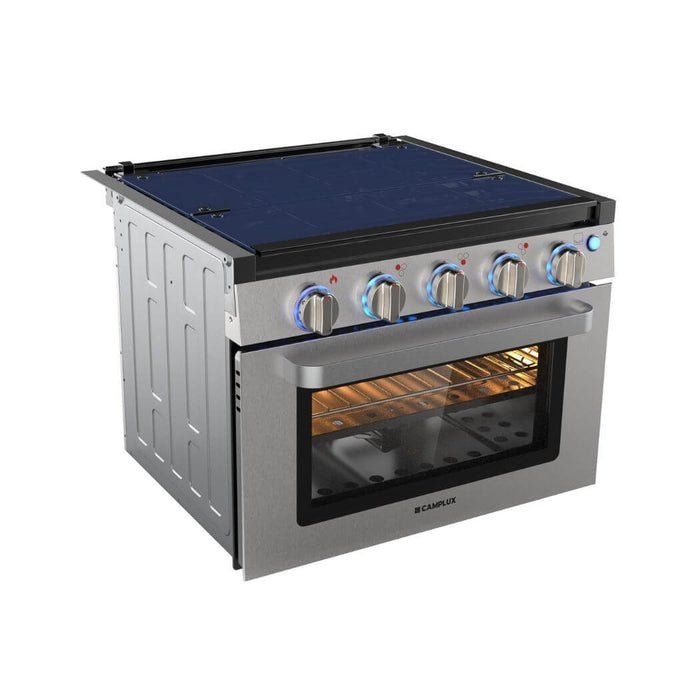 466-2 camplux 17″ rv oven with 3 burners cooktop