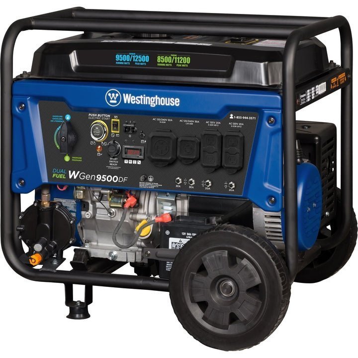 497 westinghouse wgen9500df portable generator