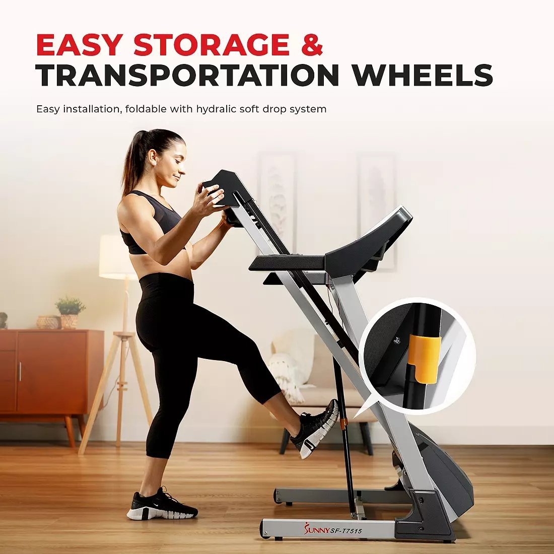 573-2 sunny health & fitness smart treadmill sf t7515