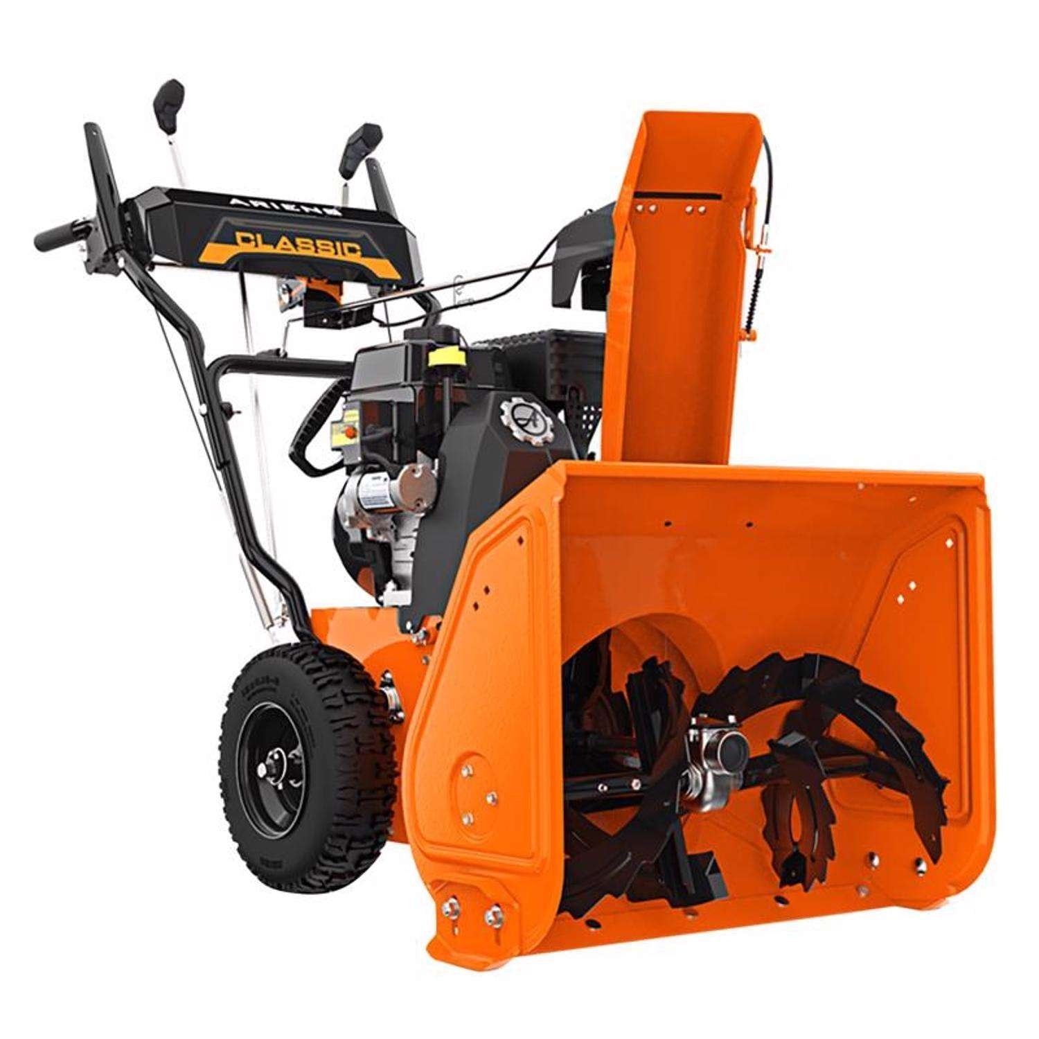 ariens classic lt 24 inch two stage electric start gas powered snow blower