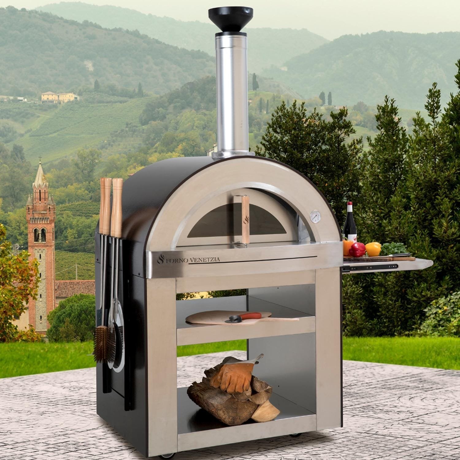 5886bb61cde9e009f16d02c0cde1f163 forno venetzia torino 500 62 inch outdoor wood fired pizza oven – copper