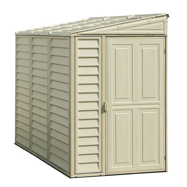 duramax building products 4 ft x 8 ft sidemate off white lean to vinyl storage shed