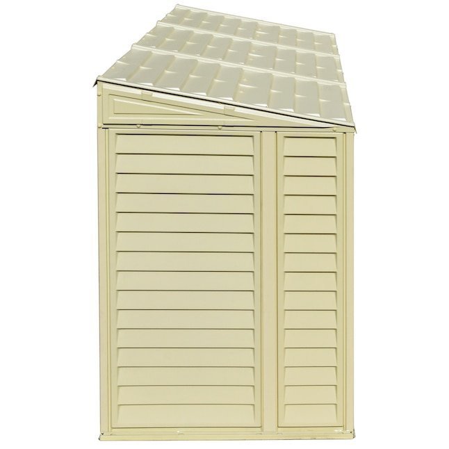 61253315 duramax building products 4 ft x 8 ft sidemate off white lean to vinyl storage shed