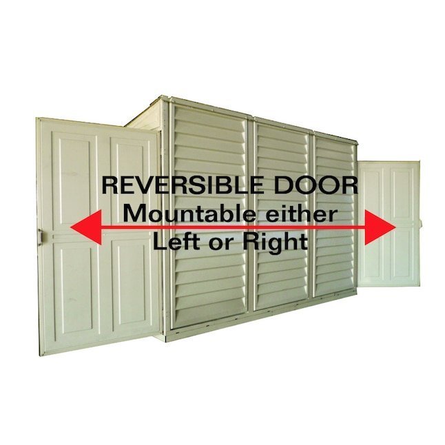 61253320 duramax building products 4 ft x 8 ft sidemate off white lean to vinyl storage shed