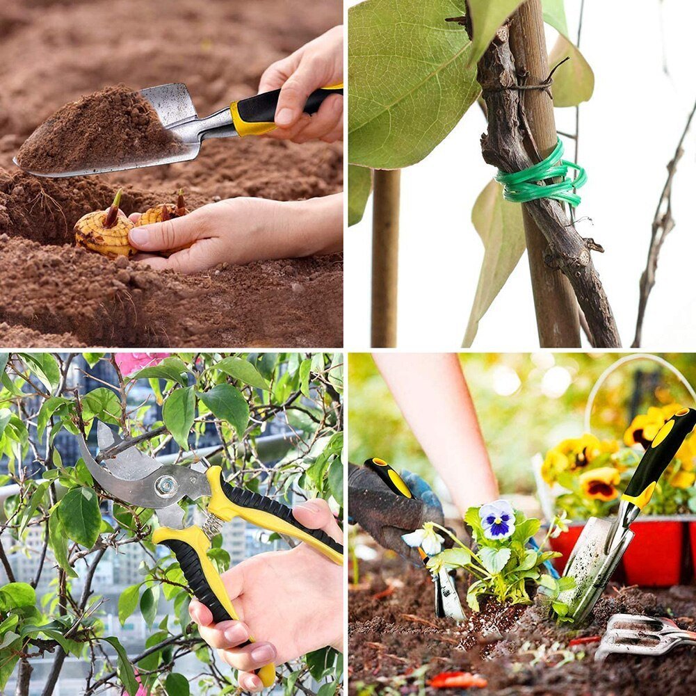624282348504 garden planting tools family set 3 piece aluminum alloy shovel and potting tool kit