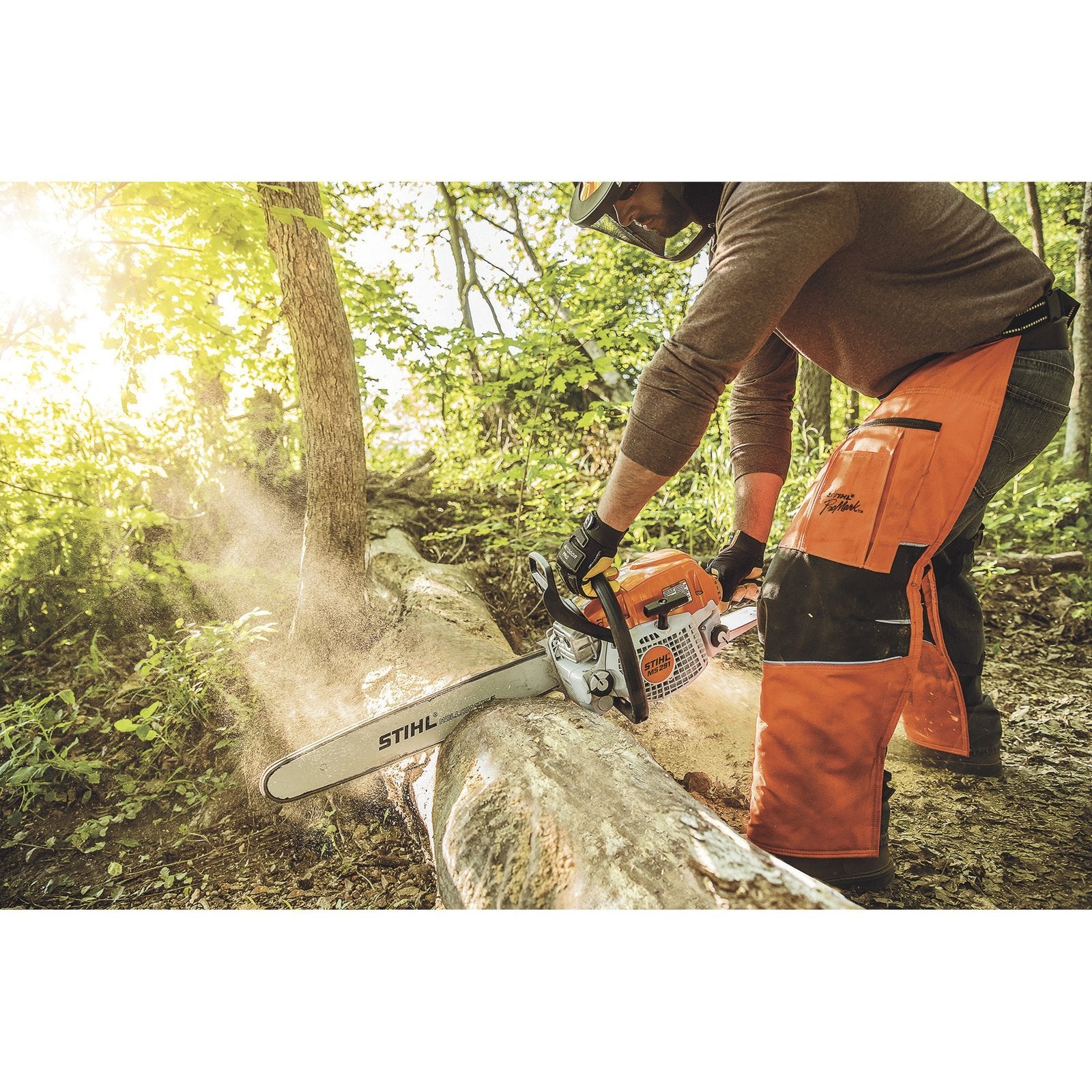 63872_8 stihl gas powered chainsaw, 20in. bar, 55.5cc, 0.325in. chain pitch, model# ms 291 20