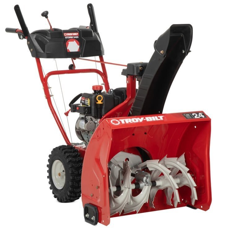 troy bilt storm 24 in. two stage gas snow blower