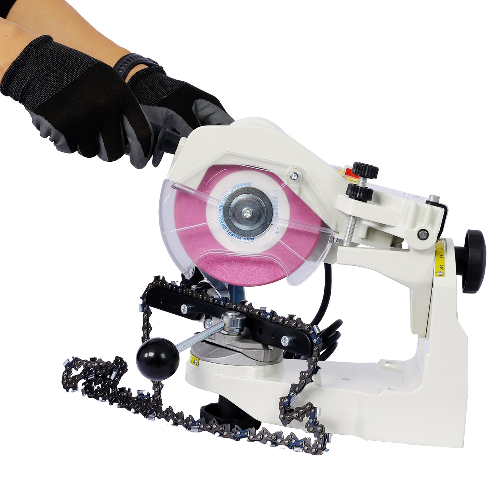 6db4b133-57ad-4eef-828e-303b4beaa159 chainsaw sharpener professional multi angle adjustable chain grinder 120v bench grinder