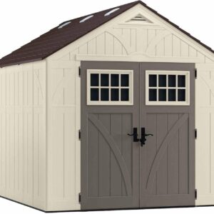 suncast bms8100 8 ft. x 10 ft. tremont resin outdoor storage shed with skylights
