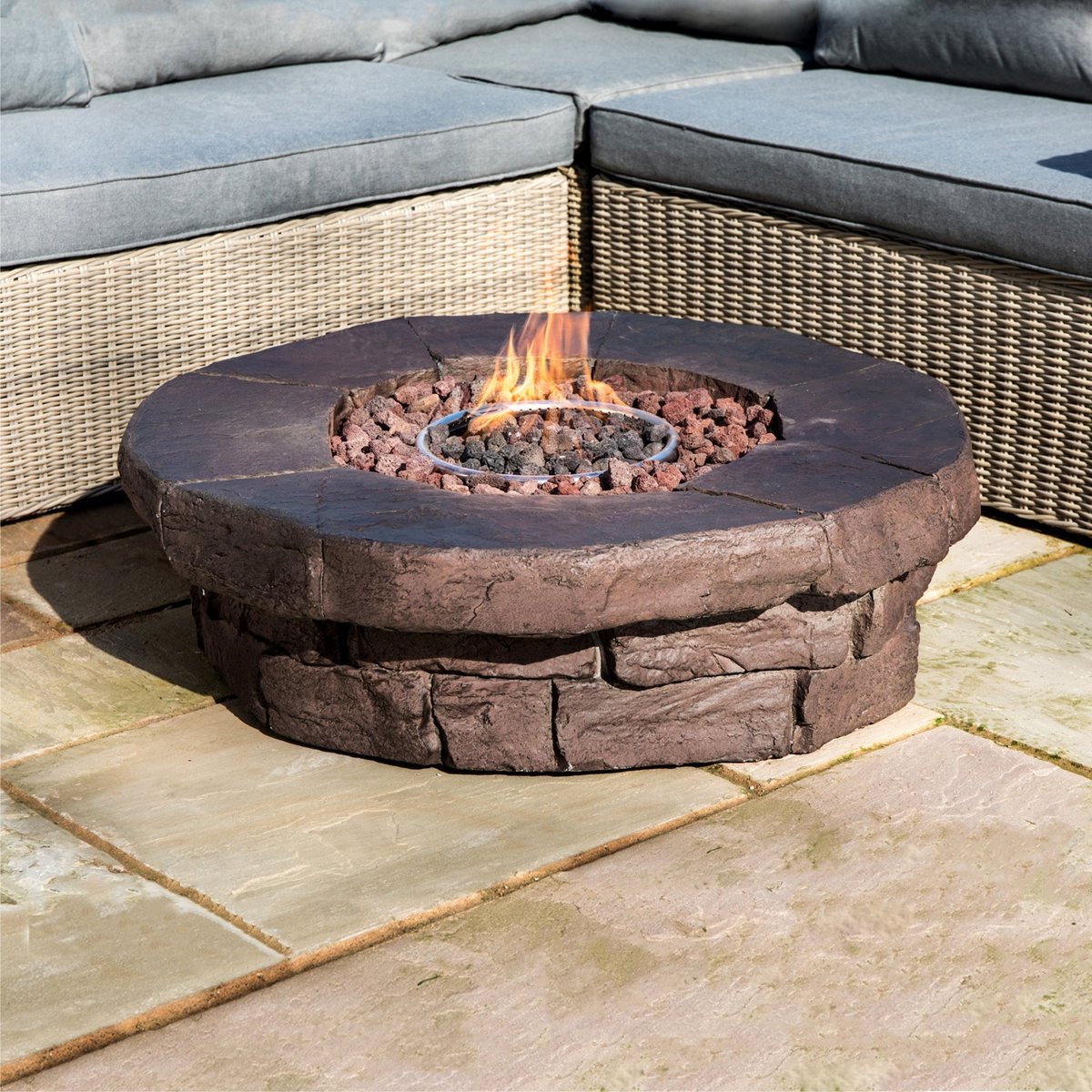 red barrel studio kimily propane outdoor fire pit