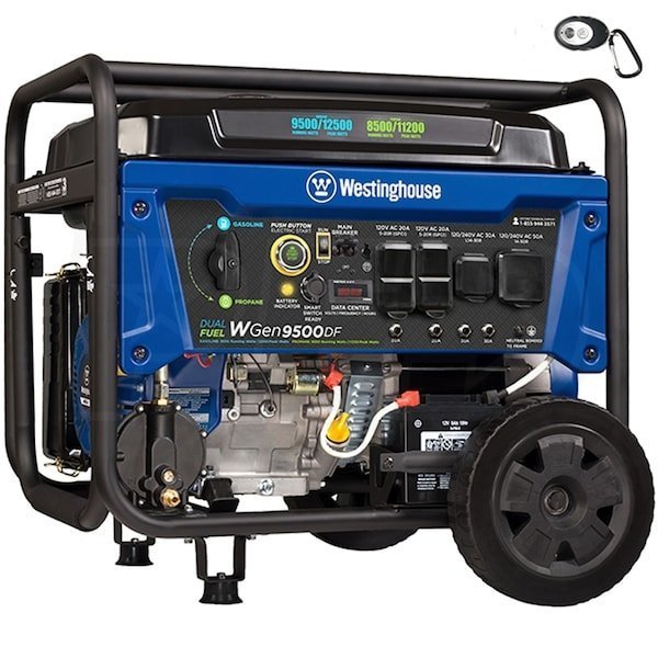 westinghouse 12,500/9,500 watt tri fuel portable efi generator