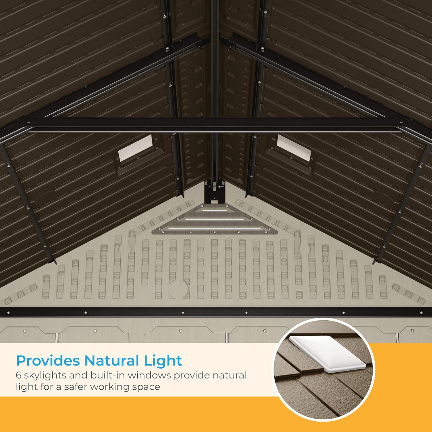 816CRJZwg1L._AC_SL1500 suncast bms8100 8 ft. x 10 ft. tremont resin outdoor storage shed with skylights