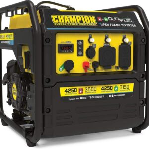 champion 4250 watt dual fuel rv ready open frame inverter generator