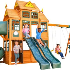 kidkraft falcon ridge wooden swing set/playset