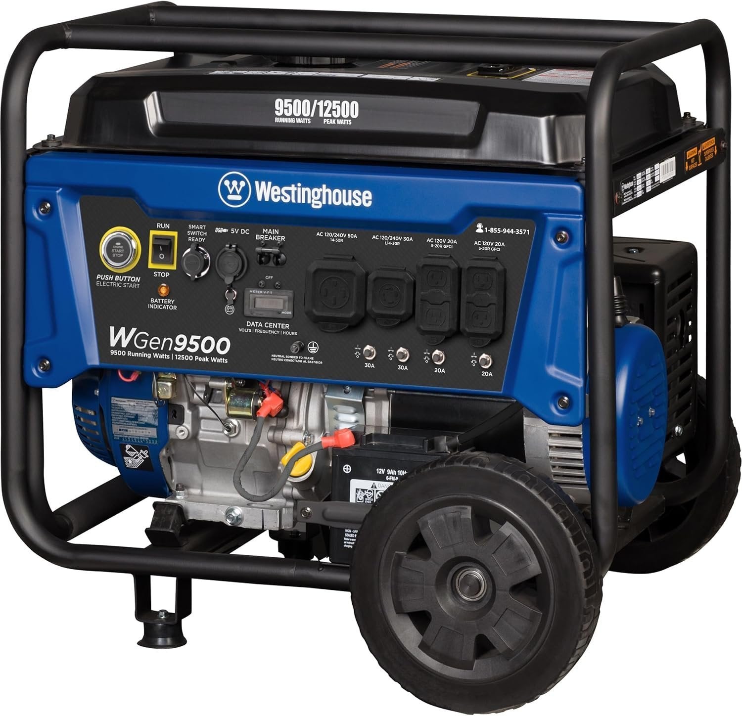 81ZaxUoIT0L._AC_SL1500 westinghouse 9500 peak watt home backup portable gas powered generator