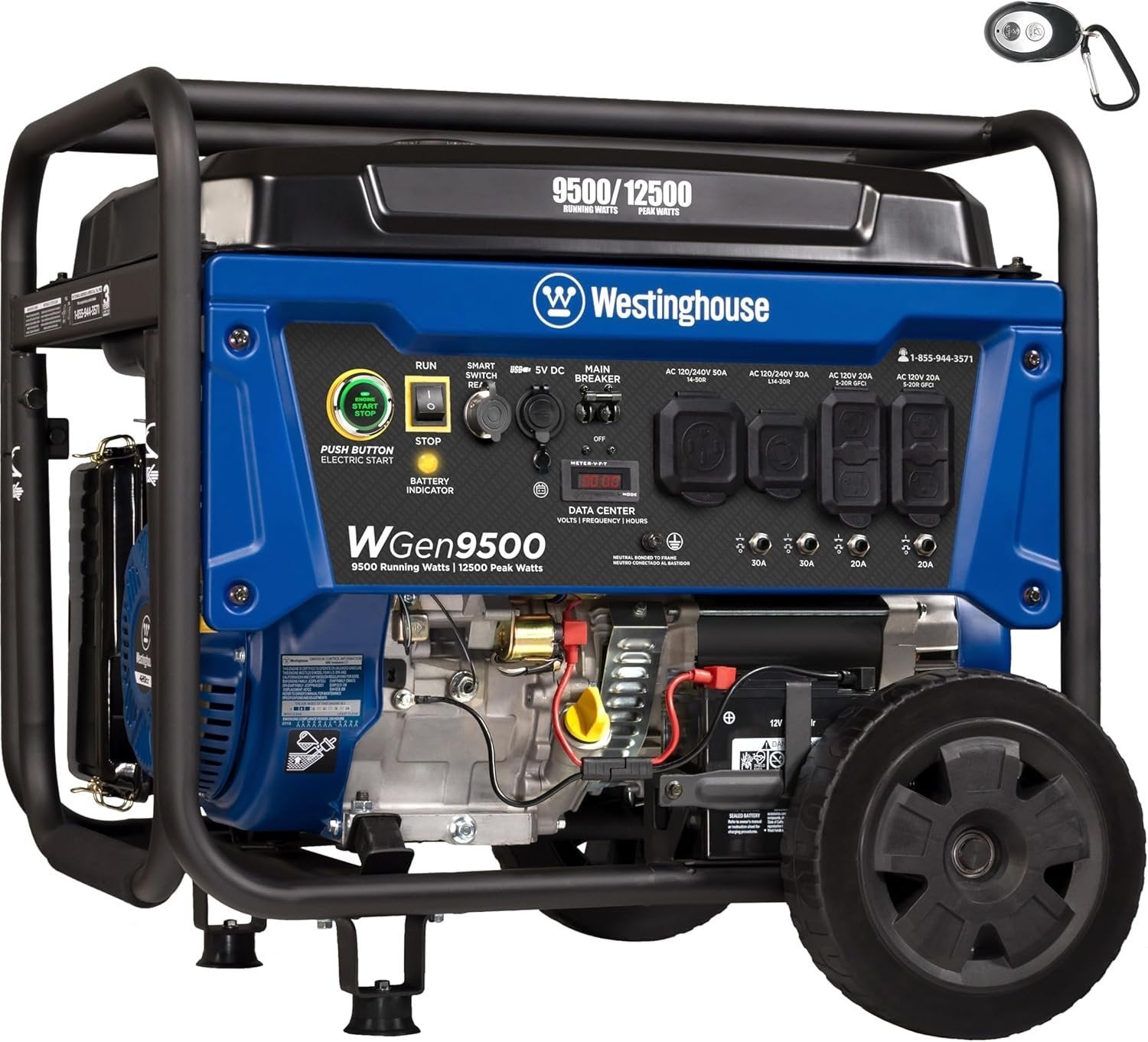 81kgBF4u-DL._AC_SL1500 westinghouse 9500 peak watt home backup portable gas powered generator