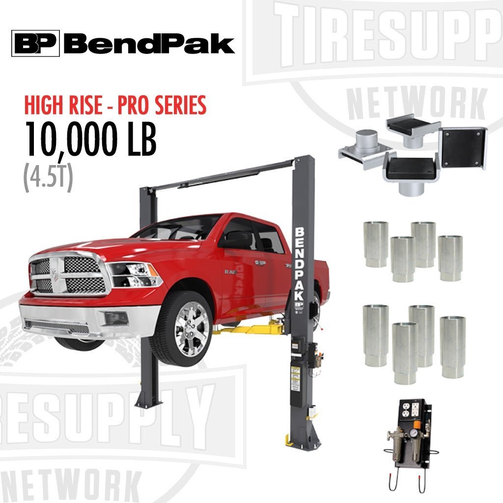 bendpak pro series 10apx high rise two post car lift