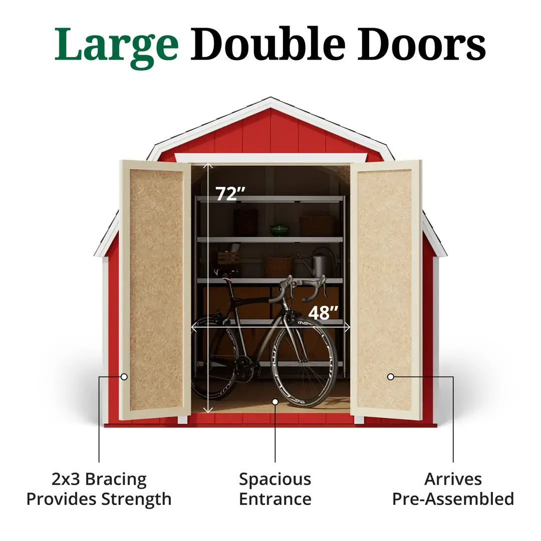 8x_vgb_4_door-1736440318_689_605086 little cottage co. 8 x 16 foot value gambrel barn with 4 foot sidewalls – precut kit