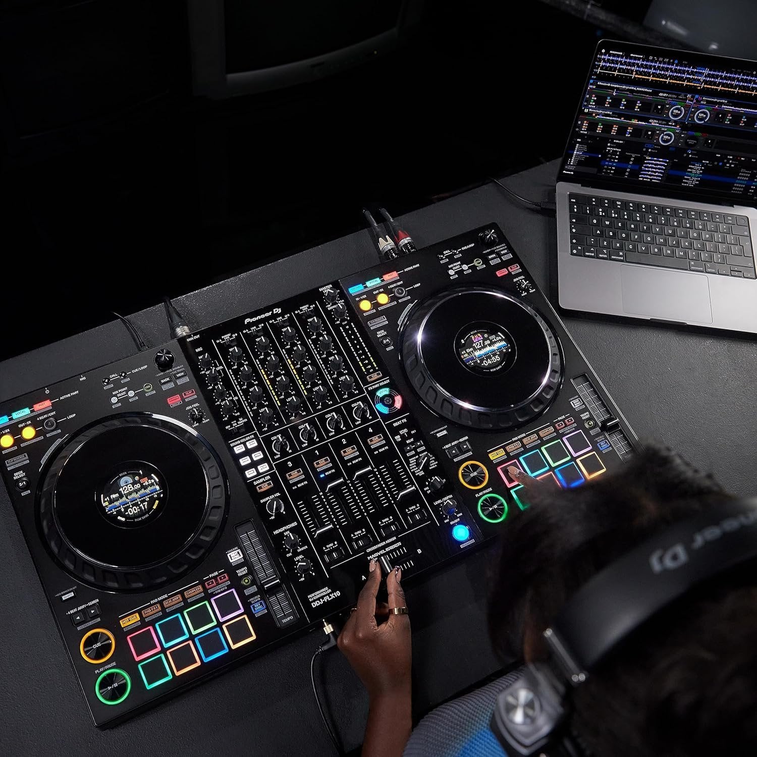 91-gvLMbUTL._AC_SL1500_68c17512-6f01-4200-9446-5f96d533c4e9 pioneer dj ddj flx10 4 channel dj controller