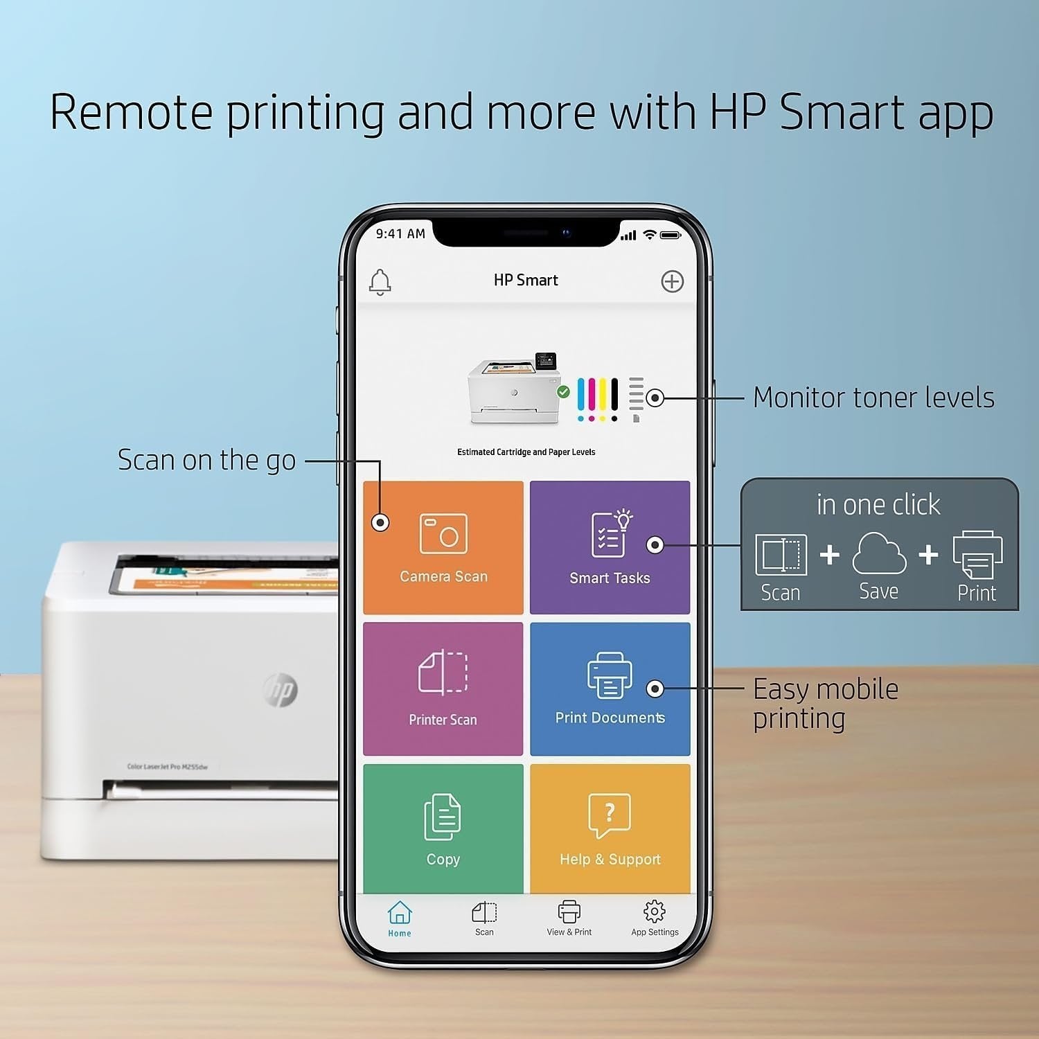 977 hp color laserjet pro m255dw wireless laser printer