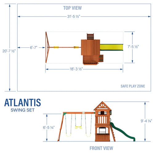 Atlantis-Swing-Set-Diagram backyard discovery atlantis wooden swing set