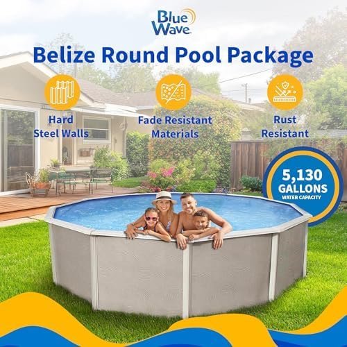 B003TQMAKU-1-1755893484935 blue wave belize 15 feet round 52 inch deep 6 inch top rail metal wall swimming pool package
