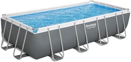 B01MUBPC34-8-1755894340432 bestway power steel 18′ x 9′ x 48″ rectangular metal frame above ground outdoor swimming pool set with 1,500 gph filter pump, ladder, and pool cover