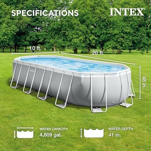 B07H4SVRZ1-2-1755890002953 intex 26797eh prism frame premium oval above ground swimming pool set: 20ft x 10ft x 48in – includes 1500 gph cartridge filter pump – removable ladder – pool cover – ground cloth