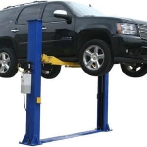 atlas automotive equipment 9kbpx 2 post lift/hoist, baseplate style, 9’6″ minimum ceiling height, 9,000lb capacity, symmetric arms, dual hydraulic chain drive cylinders, for low ceiling home use