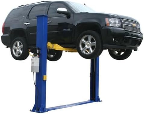 B08DP5XL7M-0-1755990080937 atlas automotive equipment 9kbpx 2 post lift/hoist, baseplate style, 9’6″ minimum ceiling height, 9,000lb capacity, symmetric arms, dual hydraulic chain drive cylinders, for low ceiling home use