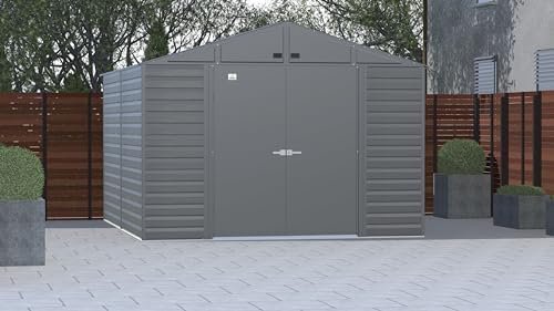 B08WCPL7J4-10-1756075804585 arrow select 10′ x 12′ outdoor lockable steel storage shed building, charcoal