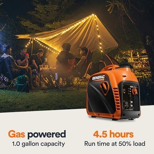 B0C2VWW7Q8-3-1755717740195 generac 8251 gp2500i 2,500 watt gas powered portable inverter generator – compact and lightweight design – produces clean, stable power – cosense technology – carb compliant – orange/black